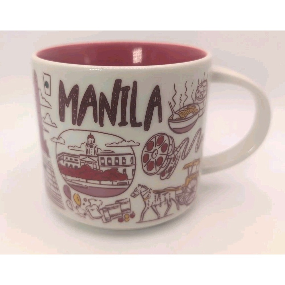 STARBUCKS MANILA BEEN THERE SERIES Cup Mug Coffee Tea 14 oz world travel